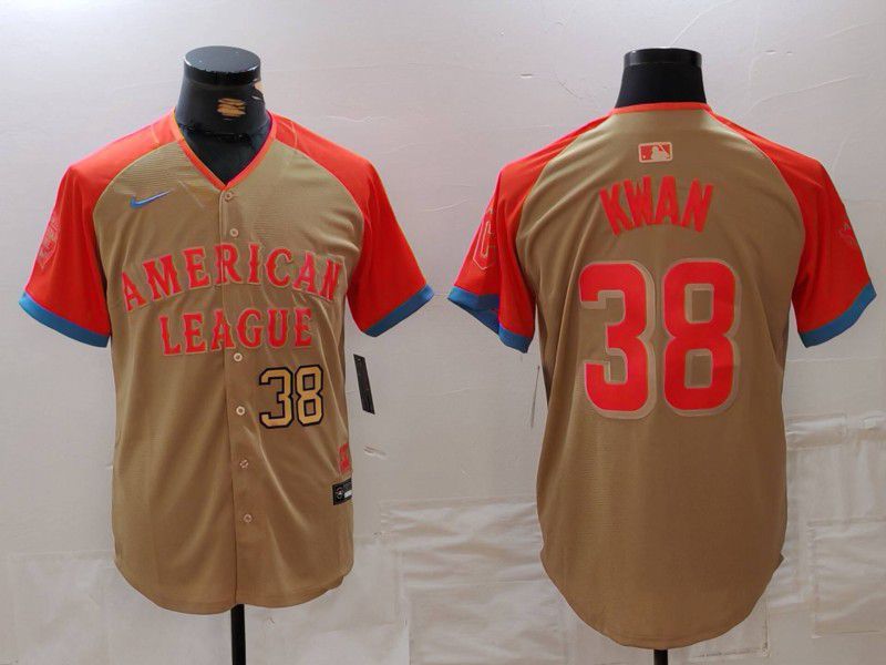 Men Cleveland Indians #38 Kwan Orange All star 2024 Nike MLB Jersey style 3->cleveland indians->MLB Jersey